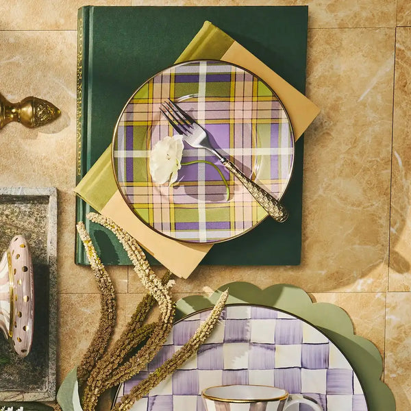 Tartan Violet Dinner Plate
