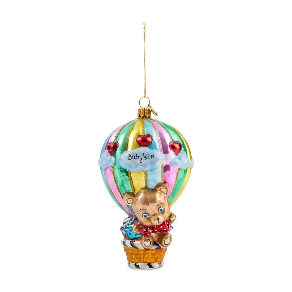 Baby's 1st Balloon Ride Glass Ornament Main image