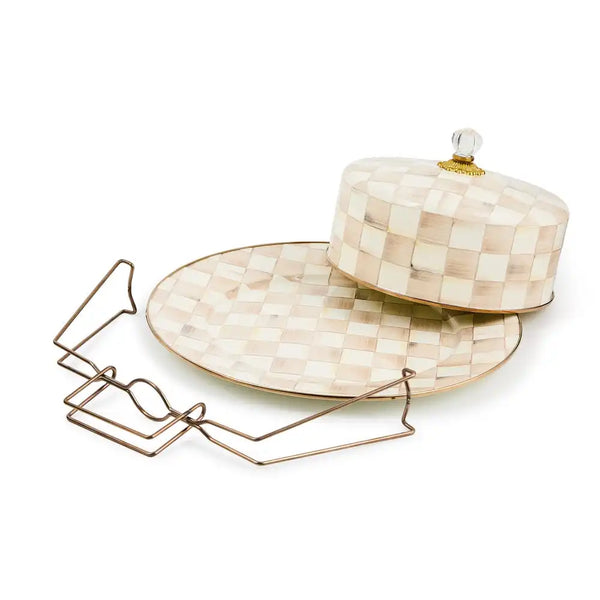Emerald Check Cake Carrier