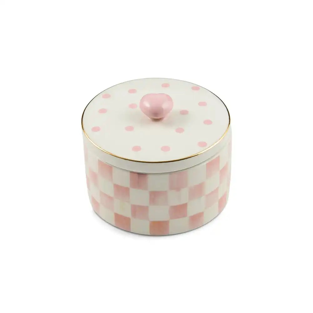 Mocha Check Trinket Box