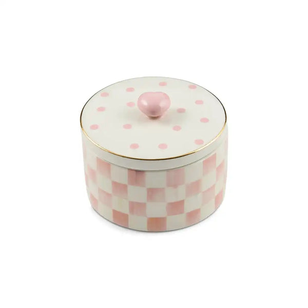Mocha Check Trinket Box