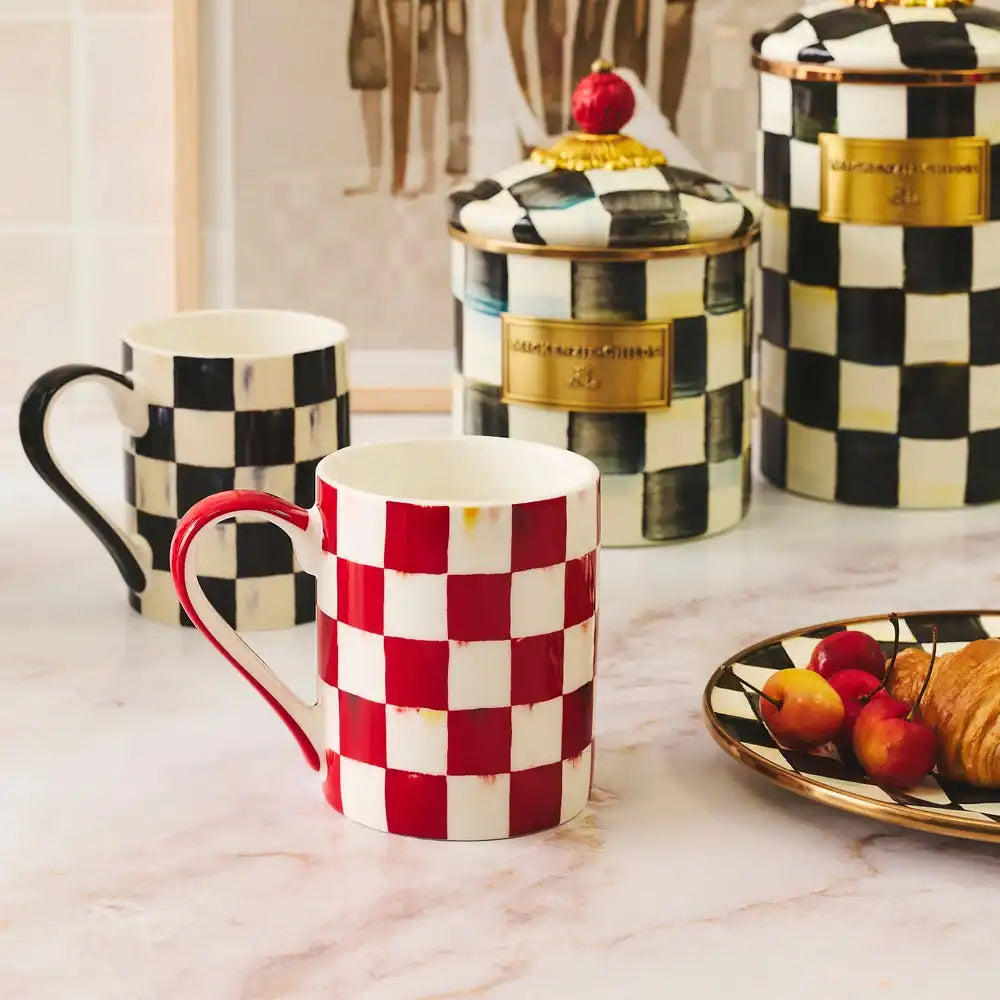 Cherry Check Porcelain Mug Secondary image