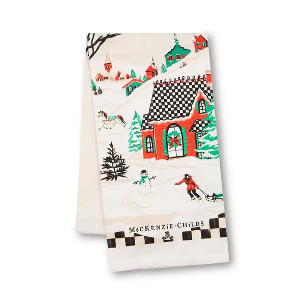 Alpine Village Printed Dish Towel