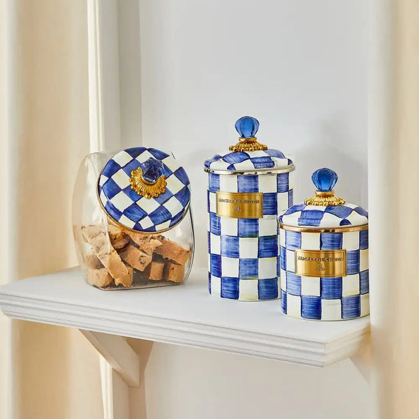 Cookie Jar with Courtly Check Lid