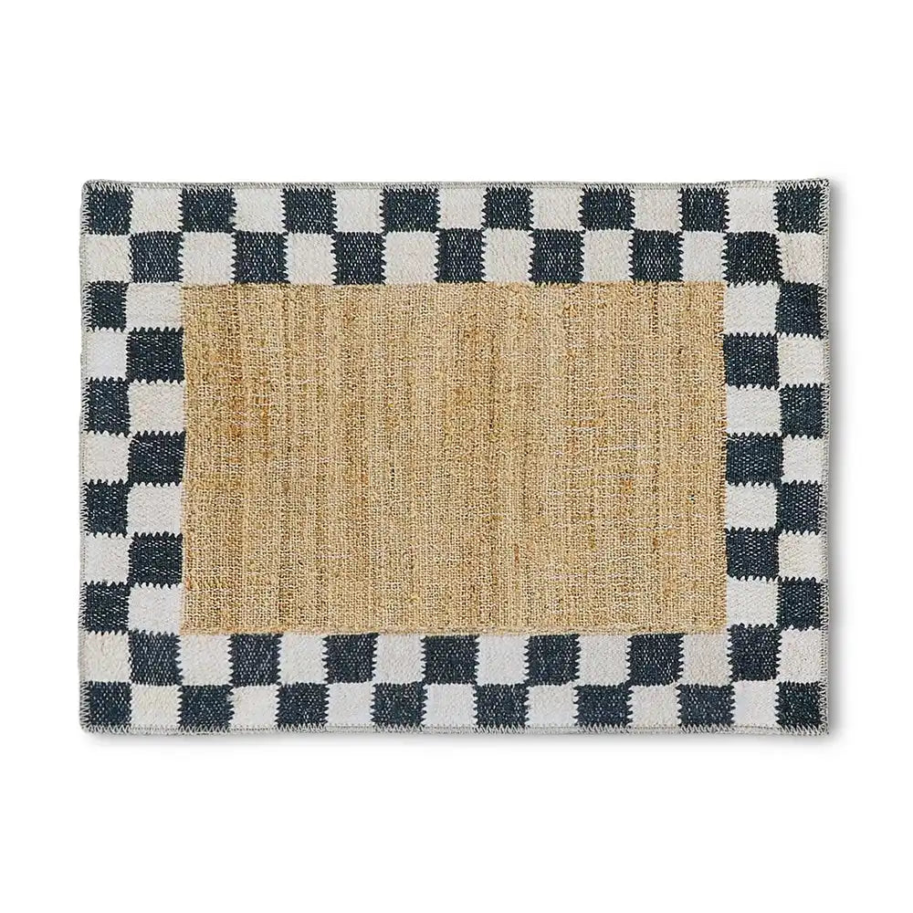 Naturals Check 2'6" x 8' Washable Runner