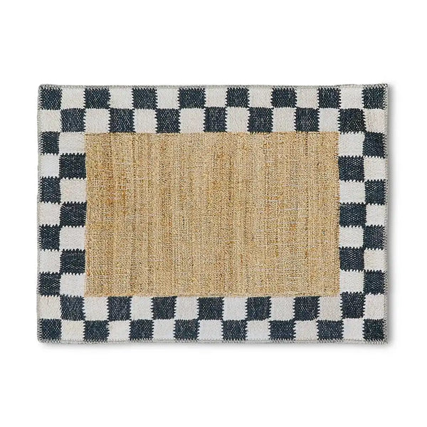 Naturals Check 2'6" x 8' Washable Runner