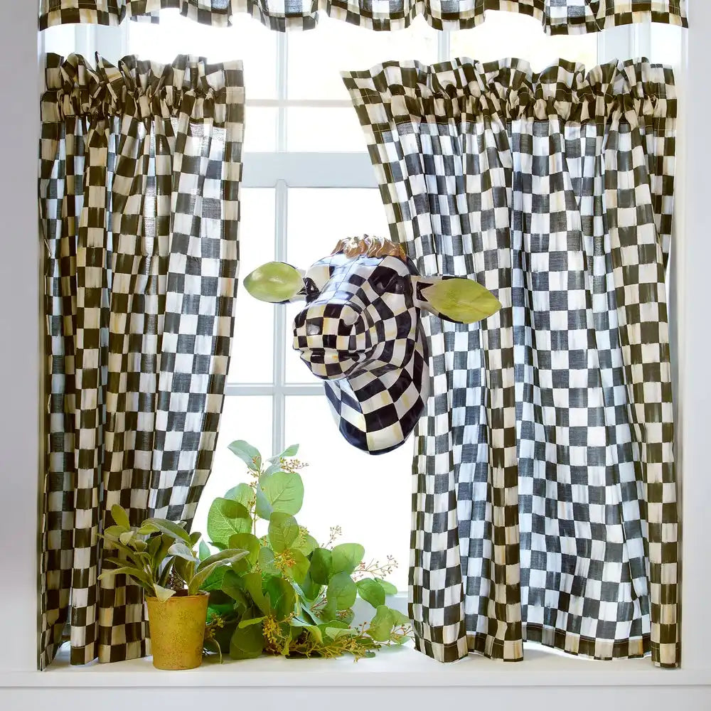 Courtly Check Cafe Curtains, Set of 2