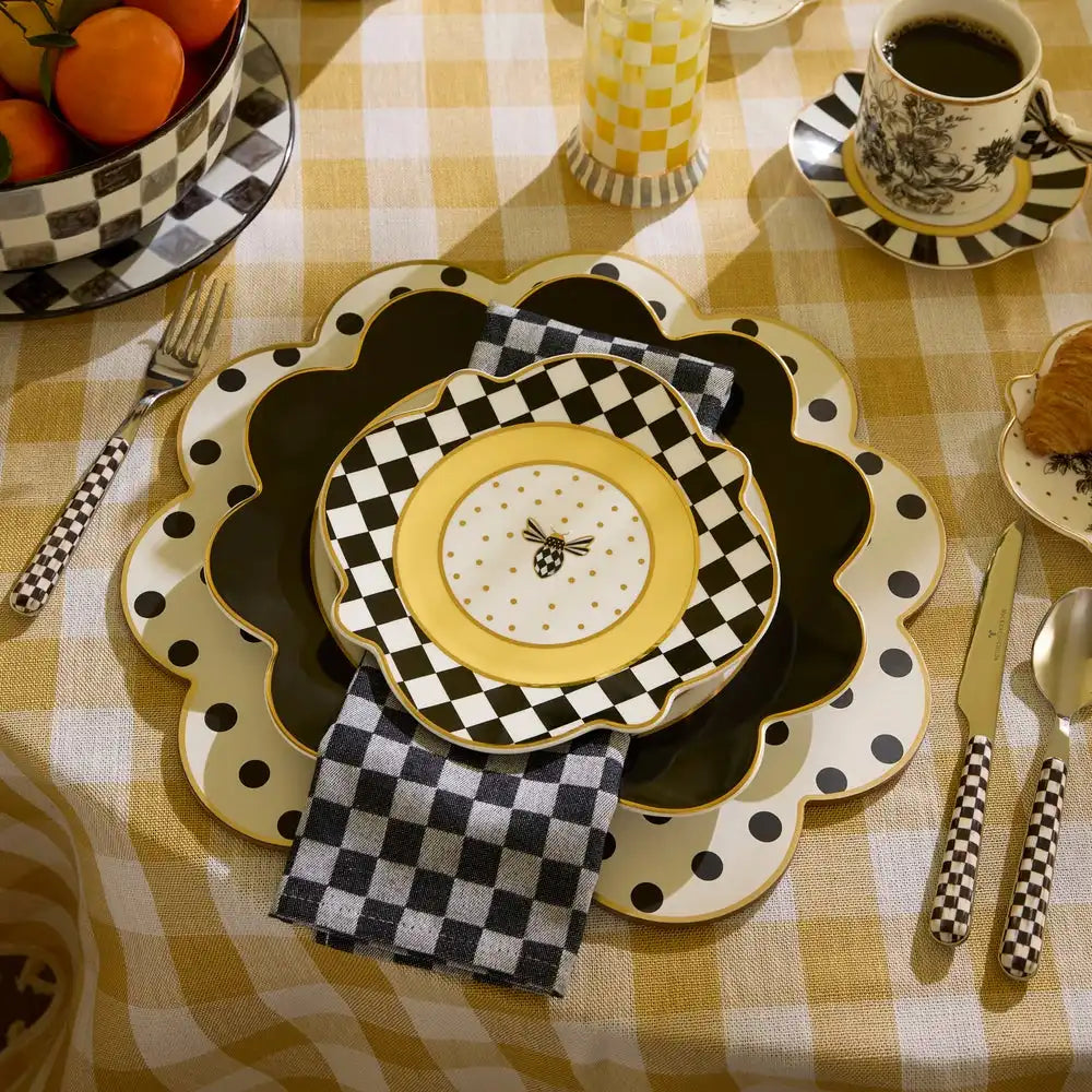Bee Toile Salad Plate