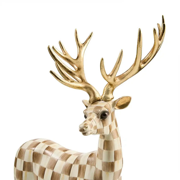 Mocha Check Resting Deer