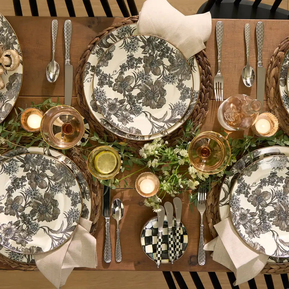 Gold Check Flatware 5-Piece Place Setting