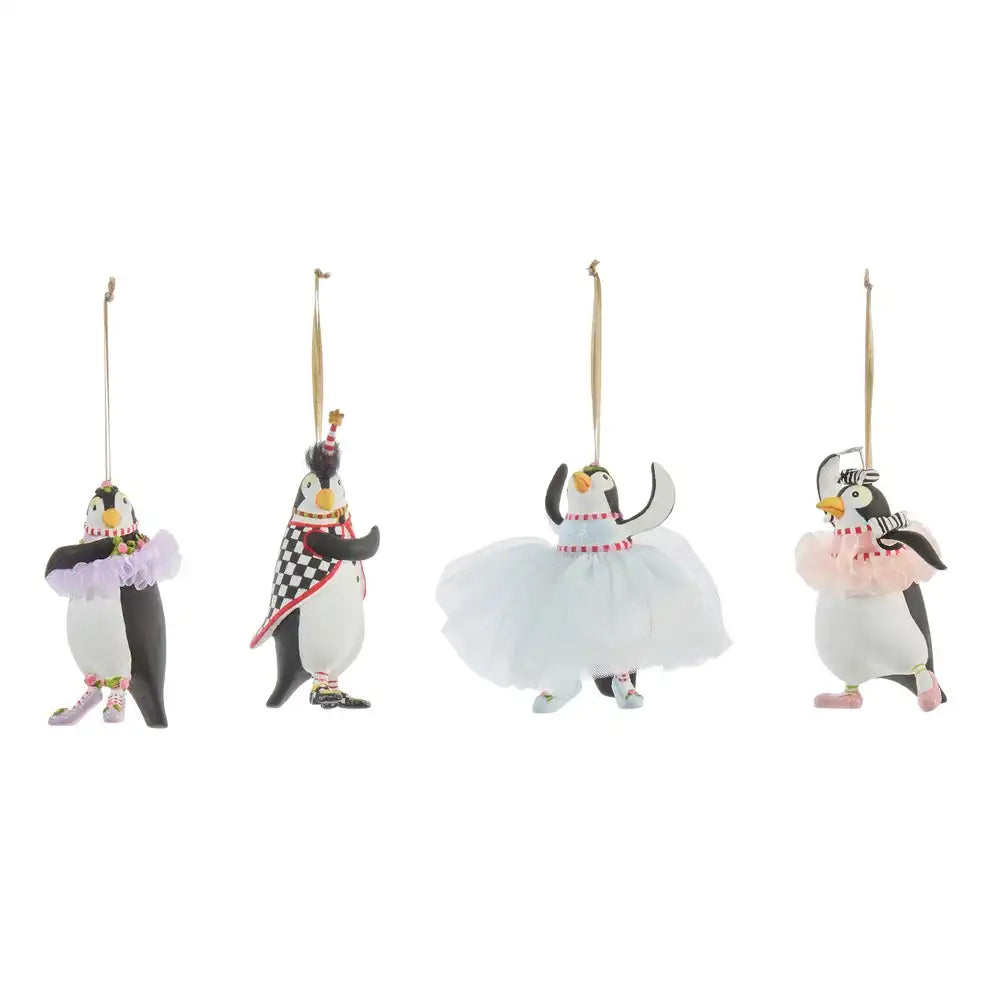 Patience Brewster Penguins En Pointe Ornaments, Set of 4
