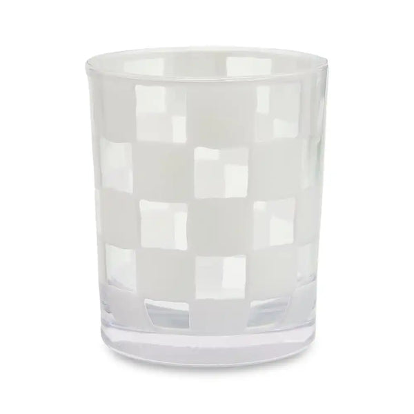Black Check Acrylic Tumblers, Set of 4