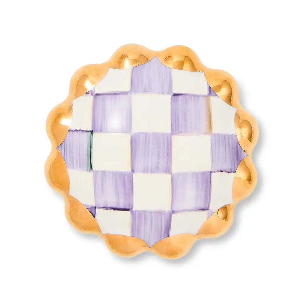 Violet Check Round Knob Main image