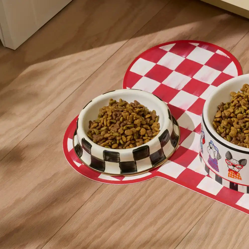 Sky Check Small Pet Dish