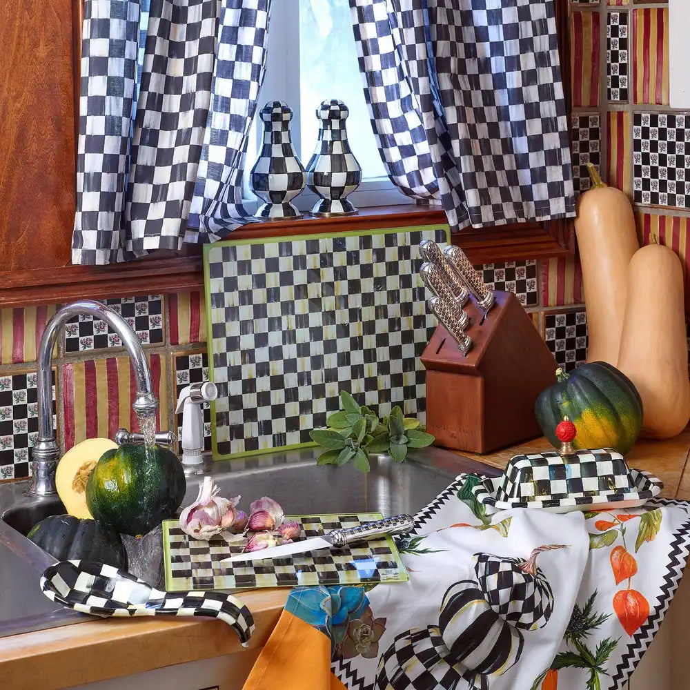Courtly Check Cafe Curtains, Set of 2