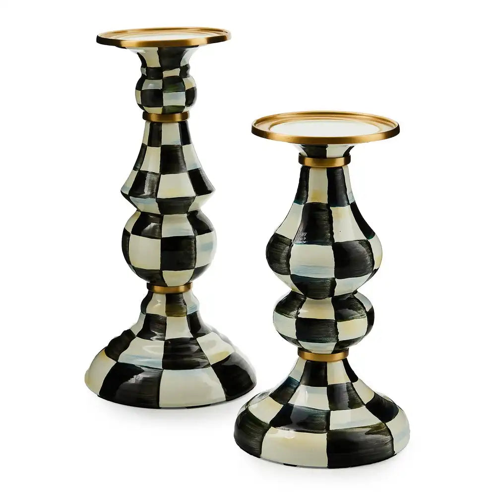 Rosy Check Medium Pillar Candlestick