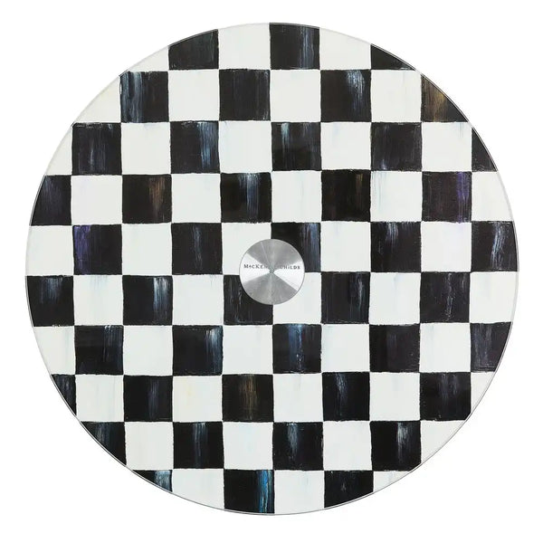 Courtly Check Glass Lazy Susan