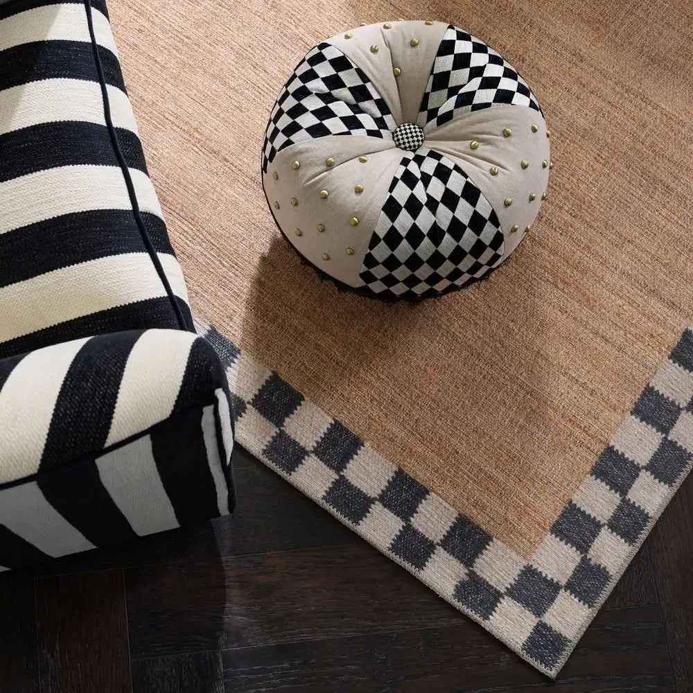 Naturals Check 2'6" x 8' Washable Runner