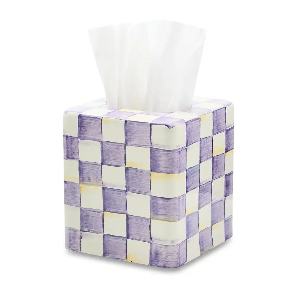 Violet Check Toilet Tissue Storage