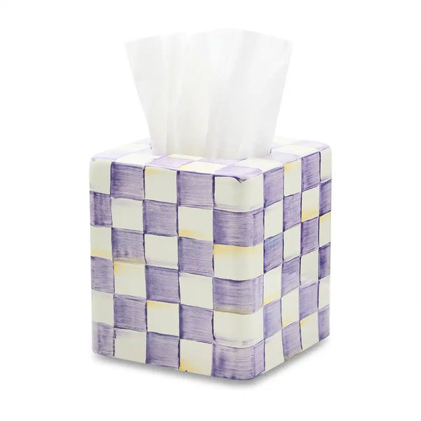 Violet Check Toilet Tissue Storage