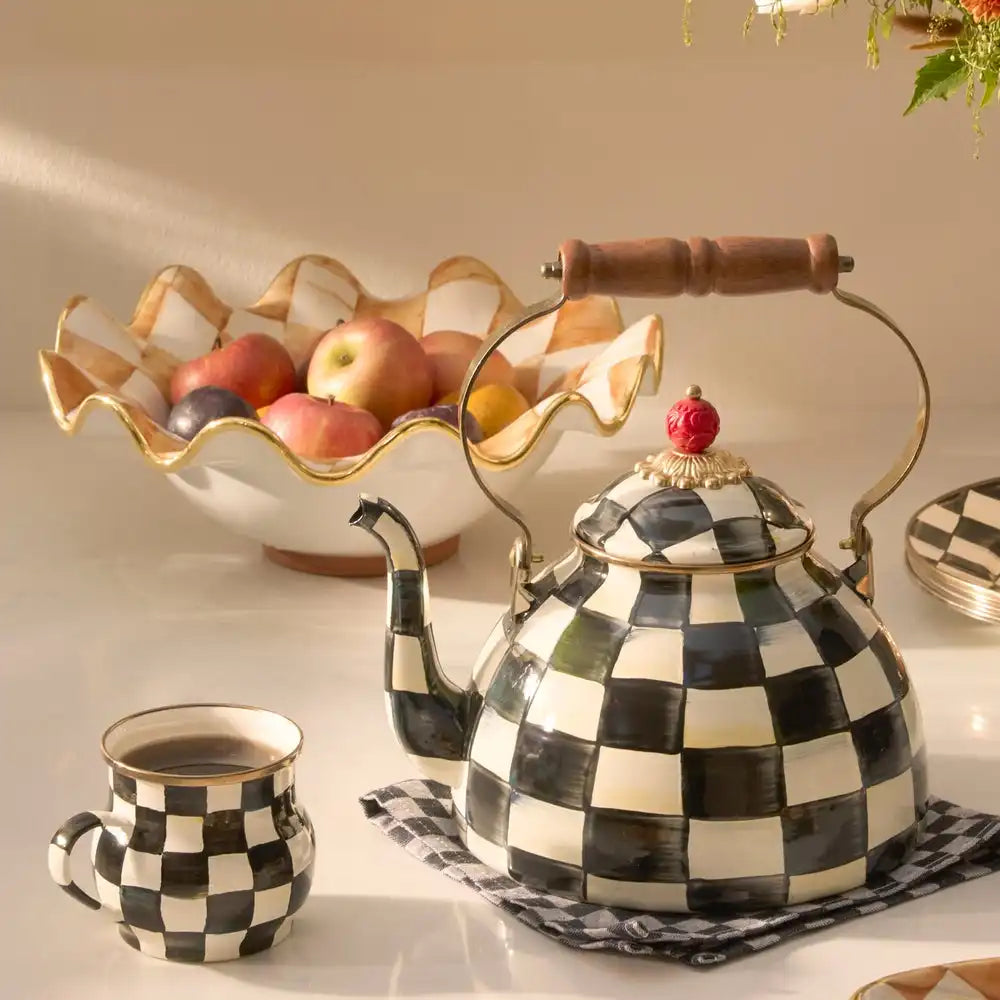 Ginger Check Ceramic Great Vase
