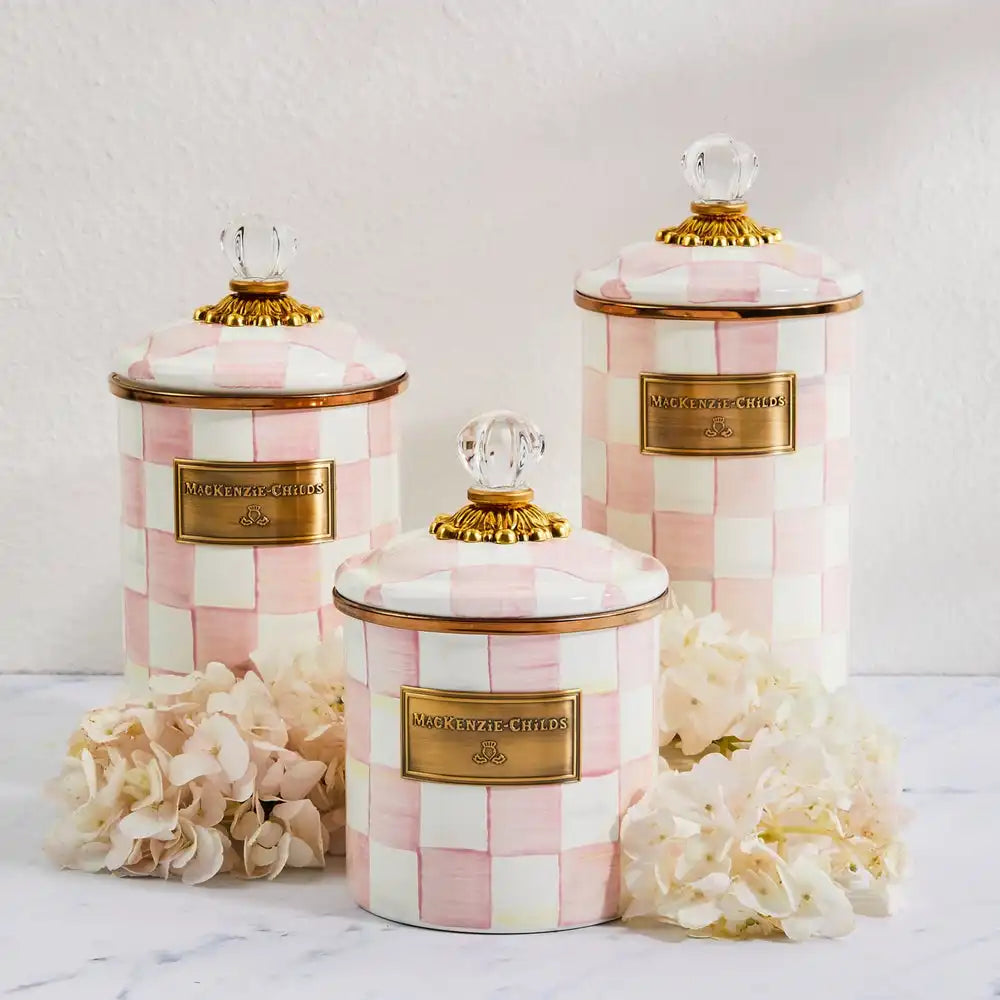 Rosy Check Canisters, Set of 3