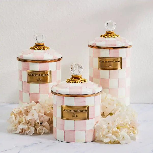 Rosy Check Canisters, Set of 3