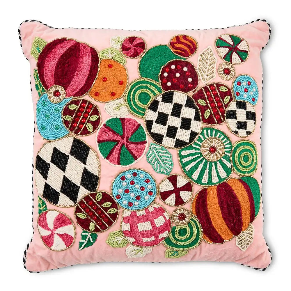 Confetti Jolly Ornament Throw Pillow Main image