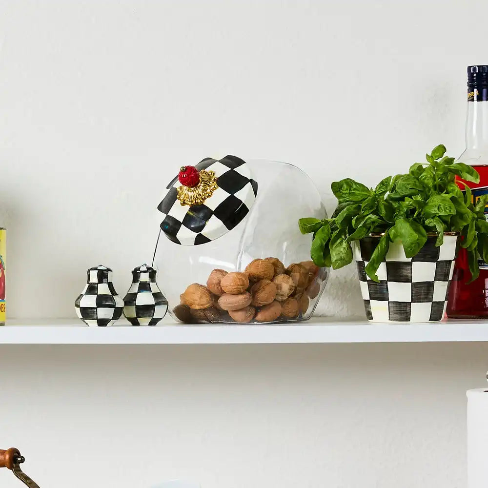 Cookie Jar with Courtly Check Lid