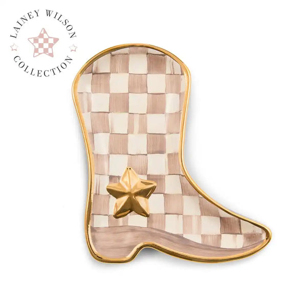 Lainey Wilson Rosy Check Cowgirl Boot Dish