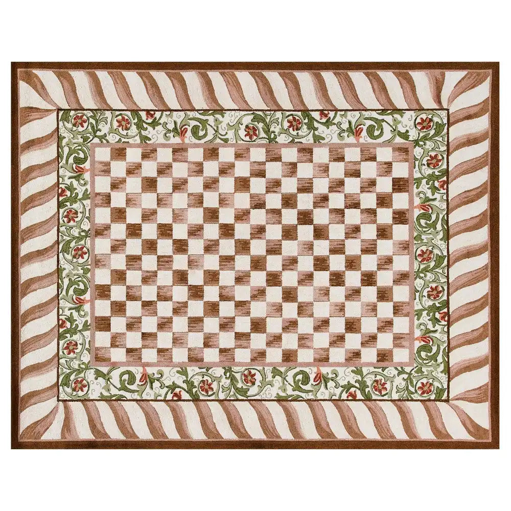 Mocha Check 8' x 10' Rug