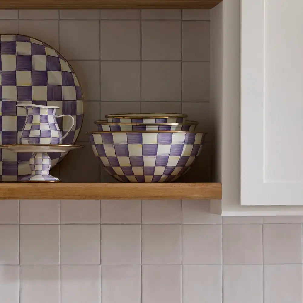 Violet Check Extra Large Everyday Bowl Secondary image