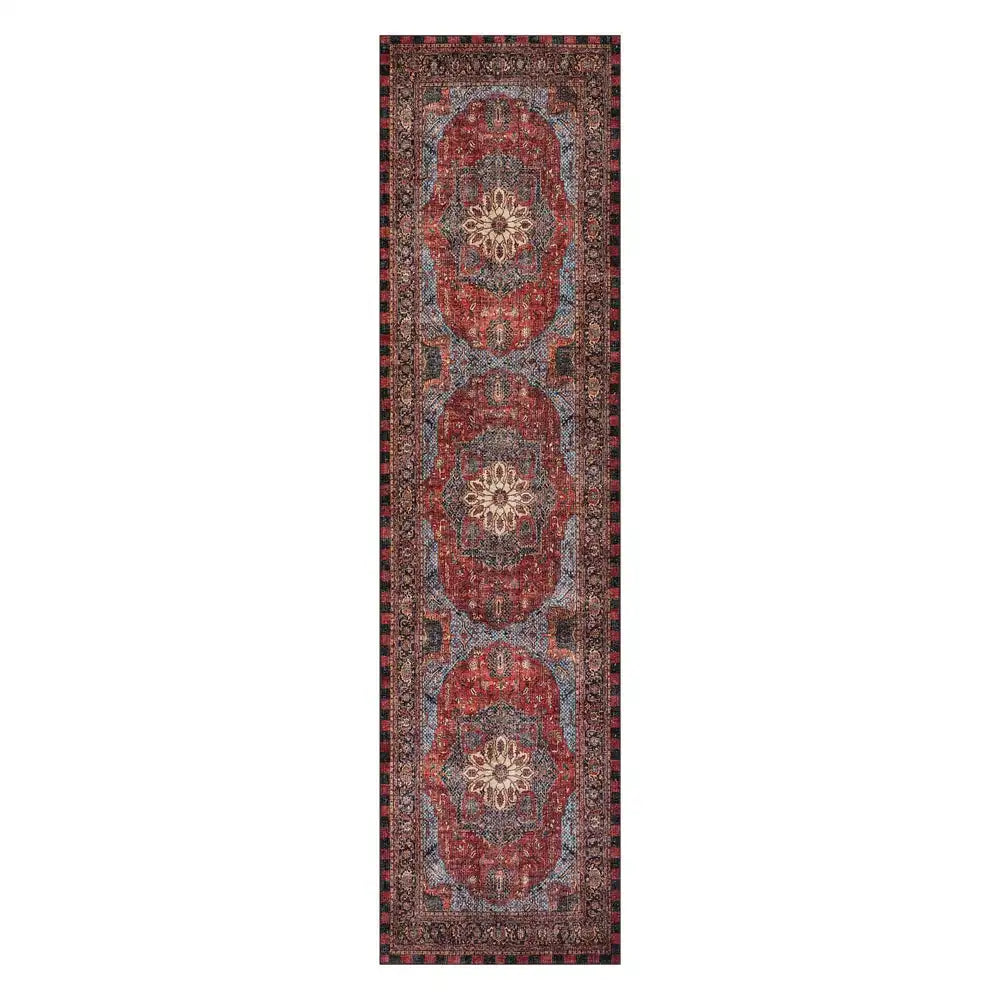 Heriz Checked Mocha 8' x 10' Washable Rug