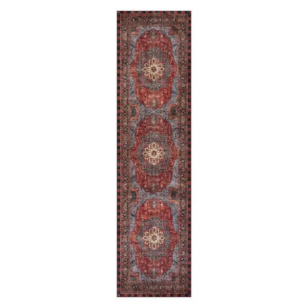 Heriz Checked Mocha 8' x 10' Washable Rug