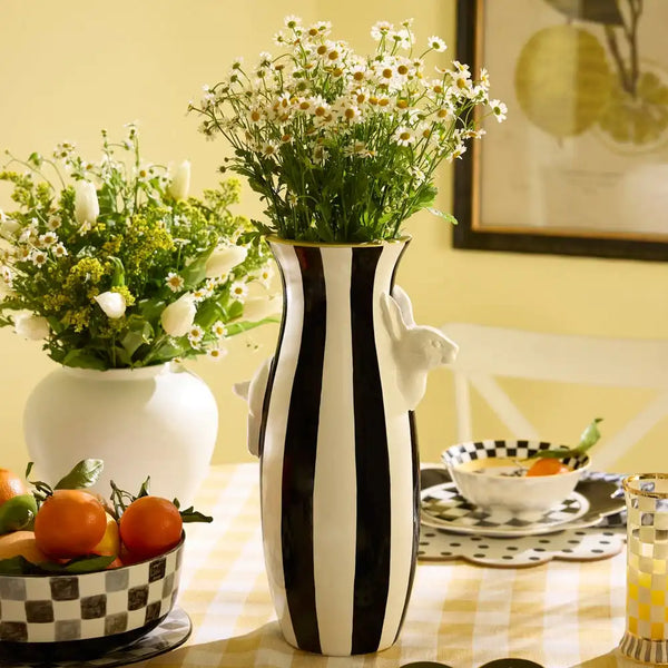 Courtly Rabbit Vase