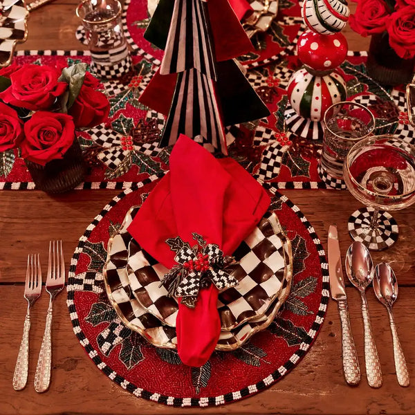 Courtly Check Ceramic Fluted Dessert Plate