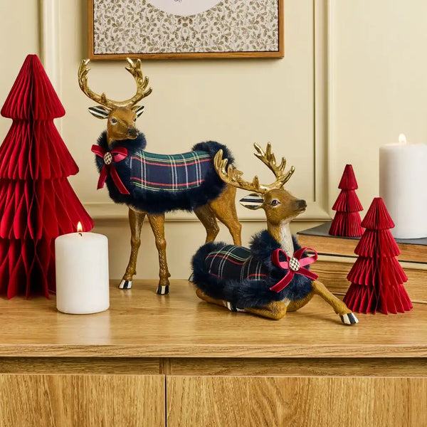 Timeless Tartan Standing Deer