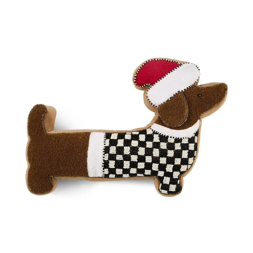Holiday Dachshund Shape Throw Pillow Main image