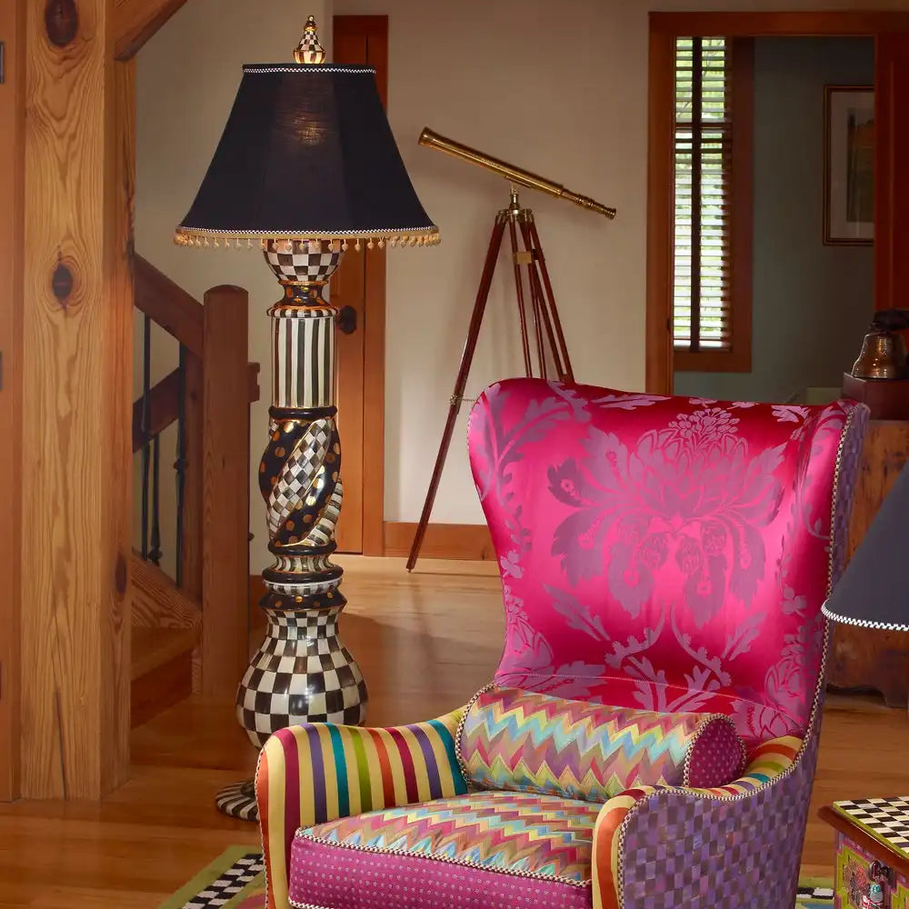 Courtly Check Ceramic Floor Lamp