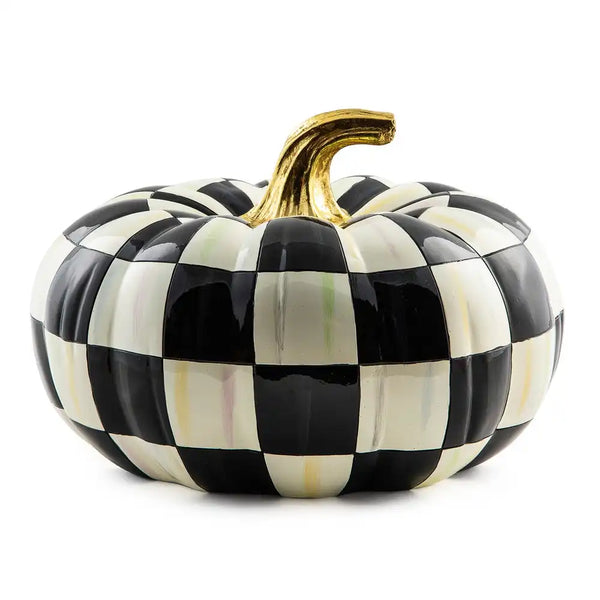 Courtly Check Squashed Glossy Medium Pumpkin