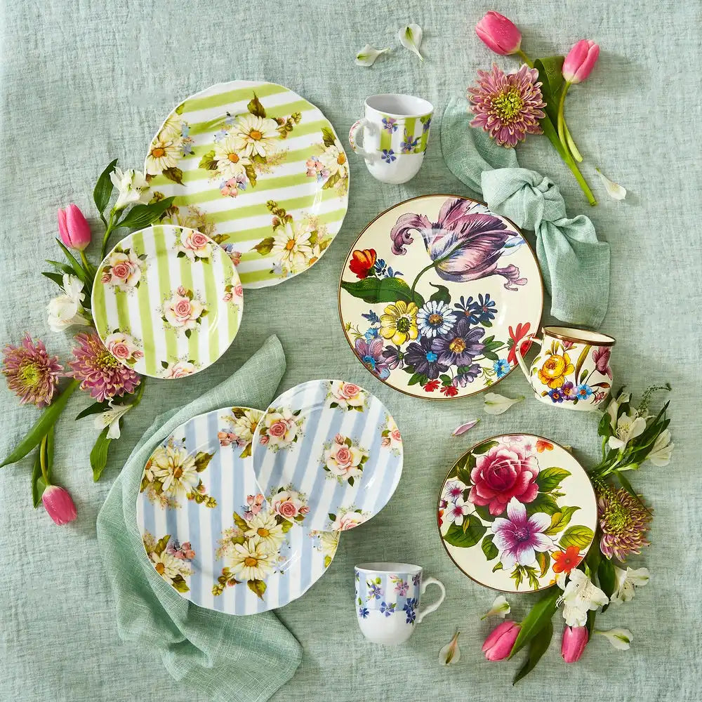 White Flower Market Mug