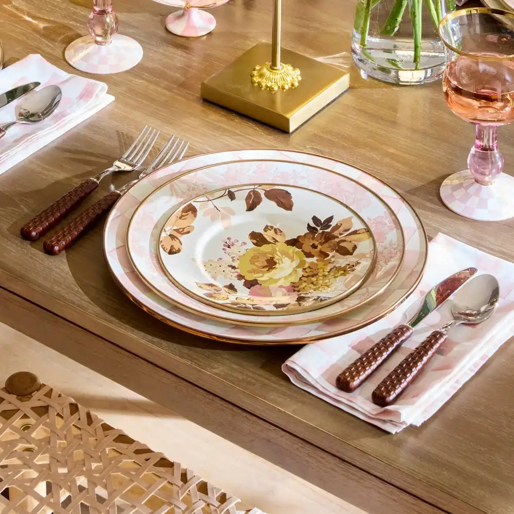 Wild Rose White Dinner Plate