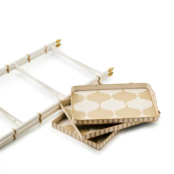 Mocha 3-Tier Tray Table
