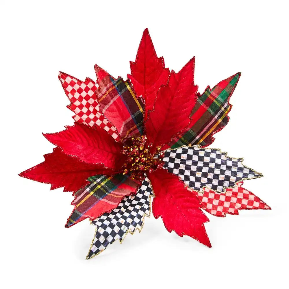 Timeless Tartan Poinsettia Clip Main image