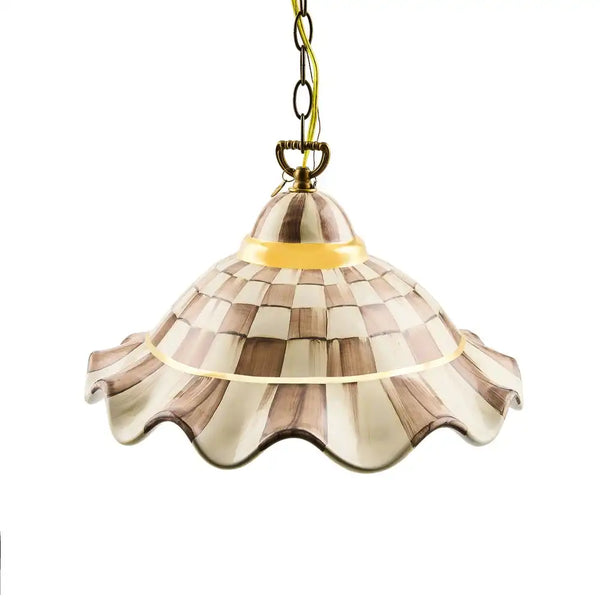 Courtly Check Medium Ceramic Pendant Lamp