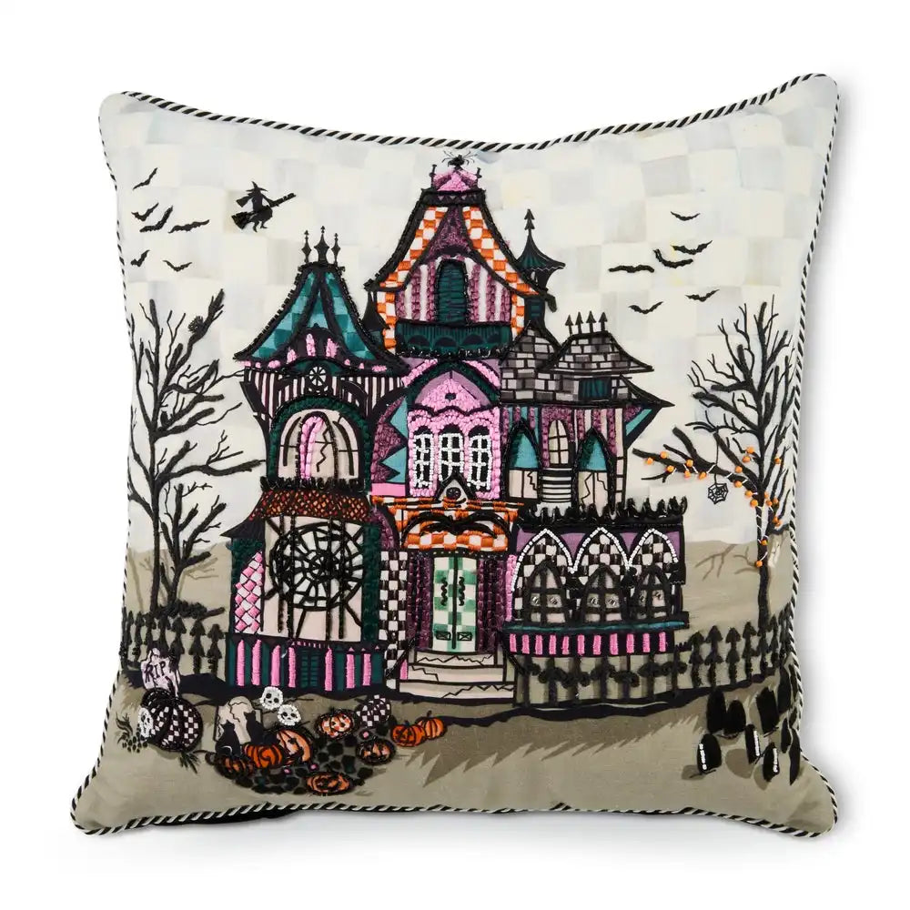 Haunted House Throw Pillow Main image