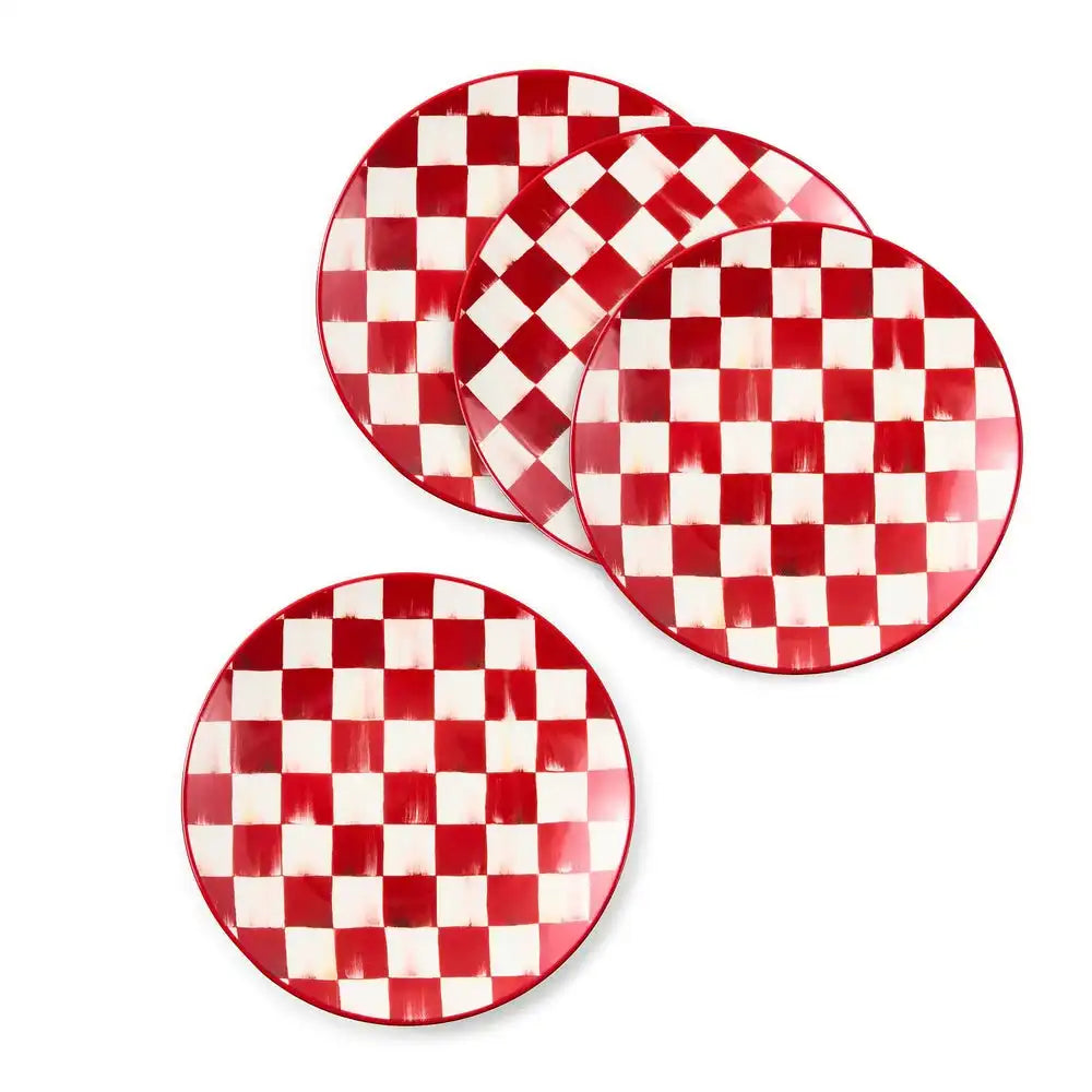 Cherry Check Salad Plates, Set of 4 Main image