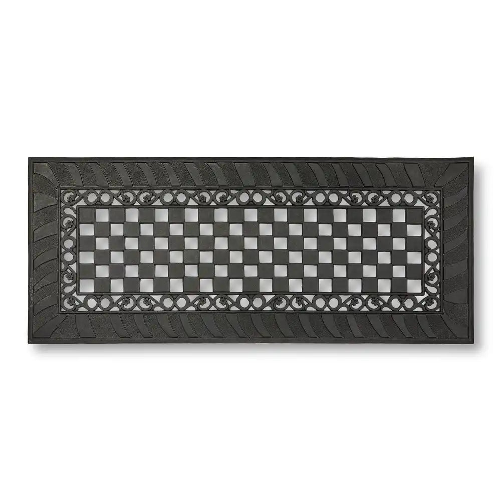 Classic Check Rubber Double Door Entrance Mat Main image