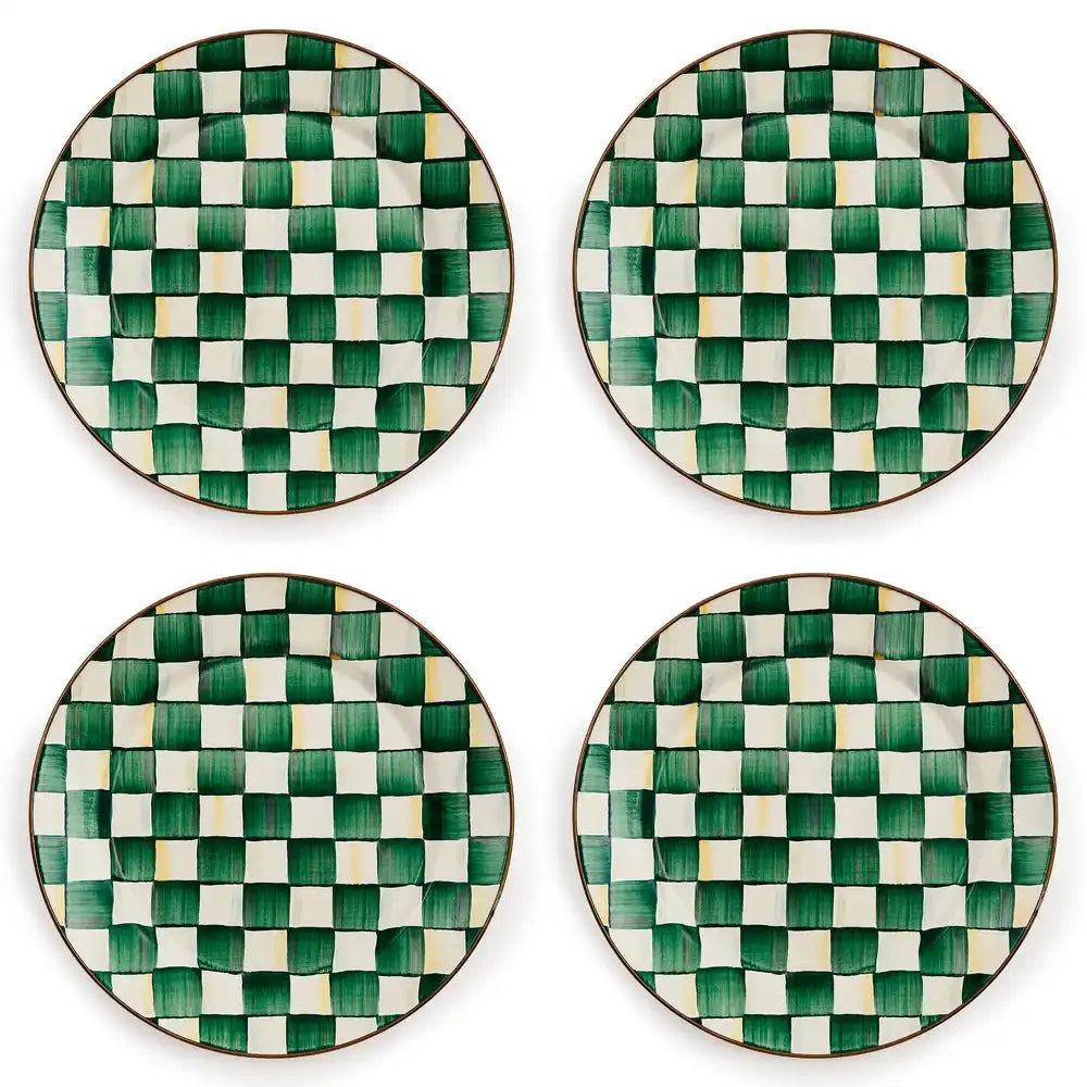 Emerald Check Chargers, Set of 4 Main image