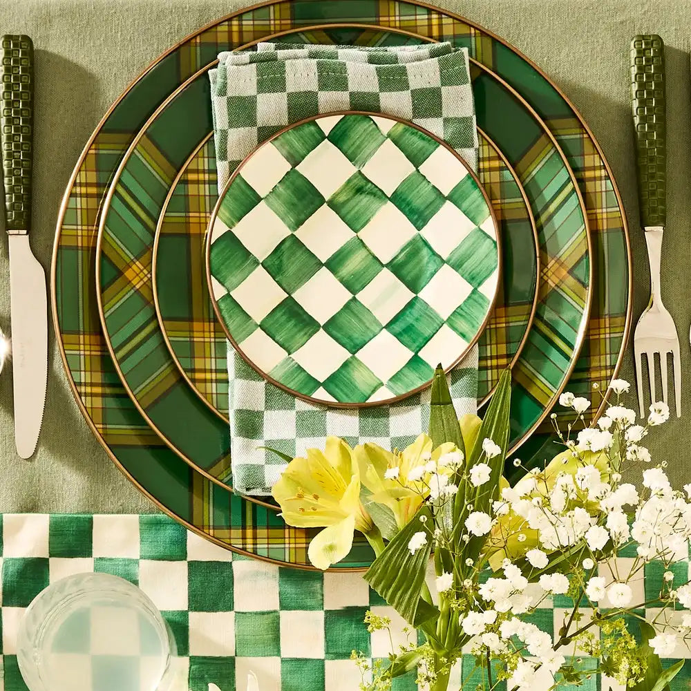 Tartan Green Salad Plate
